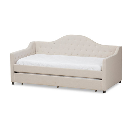 BAXTON STUDIO Perry Modern Light Beige Daybed with Trundle 141-7929